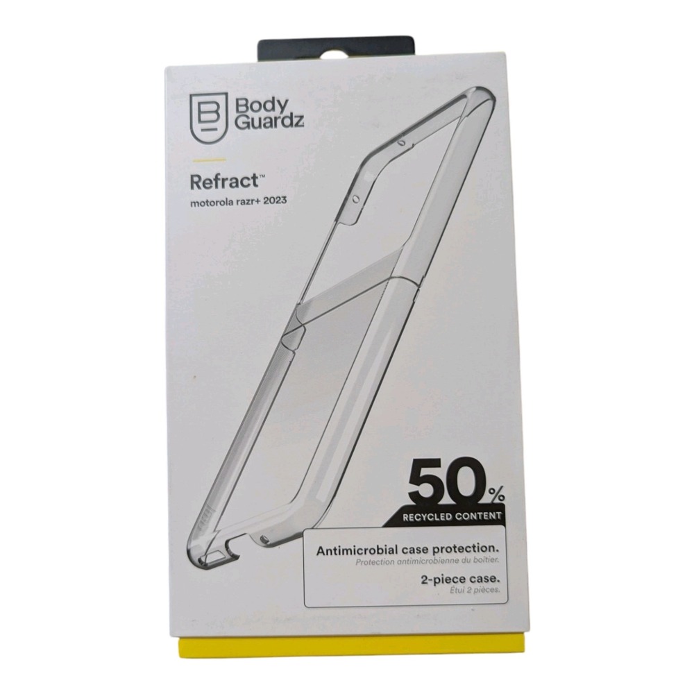 O4. BodyGuardz Refract Case For Motorola RAZR+ 2023 - Clear